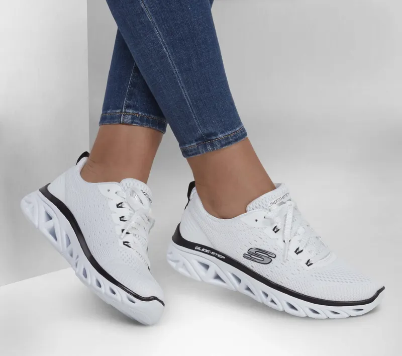 Skechers Glide-Step Sport – New Facets – Wit / Zwart (149556-WBK)
