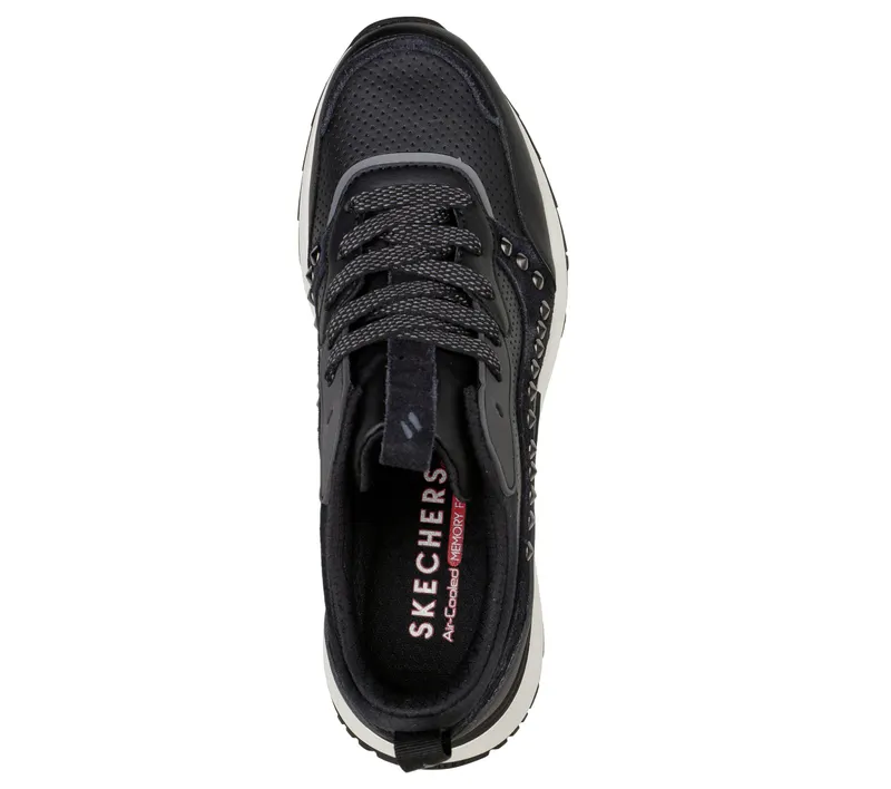 Skechers Sunny Street – Leatherette – Zwart / Grijs (155435-BKGY)