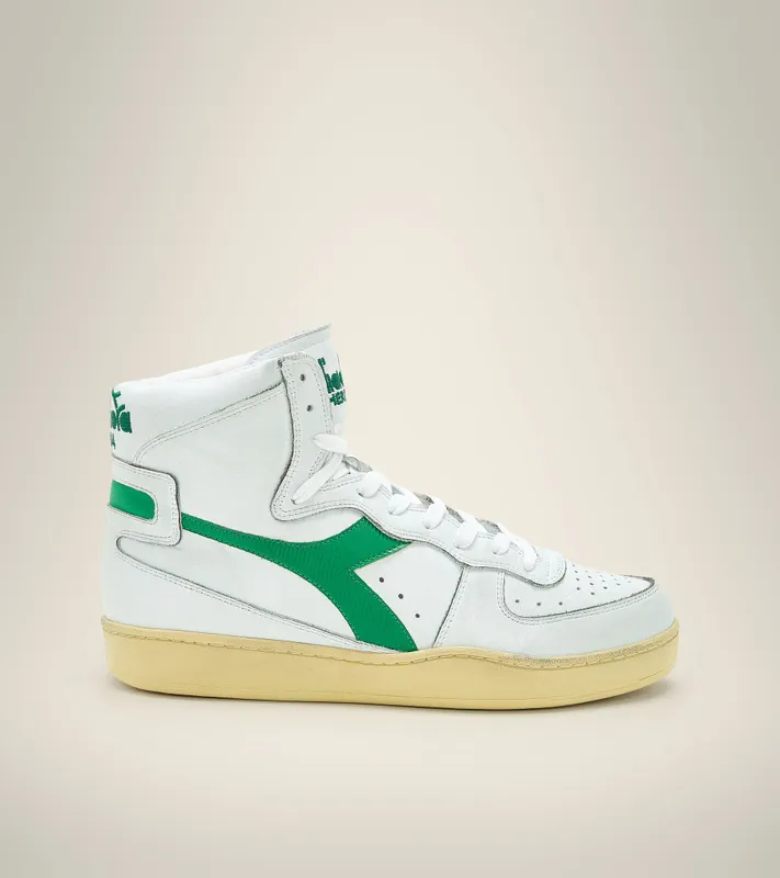 Diadora Mi Basket Used White / Verdant Green (201.158569_C6834)