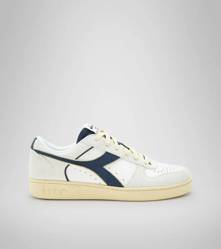 Diadora Magic Basket Low Suede Leather White / Blue Caspian Sea (501.178565_C0445)