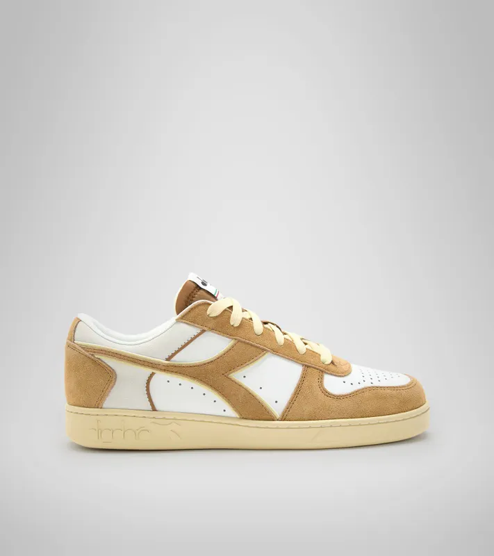 Diadora Magic Basket Low Suede Leather White / Brown Dijon (501.178565_C5798)