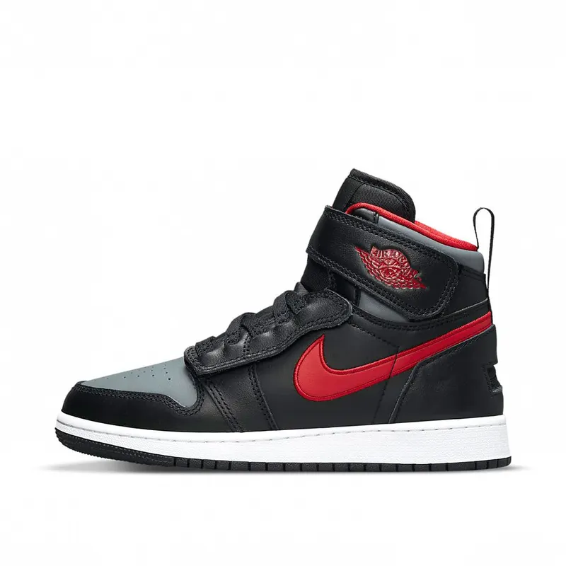Air Jordan 1 Flyease Black Gym Red Smoke Grey (GS) (DC7986-006)