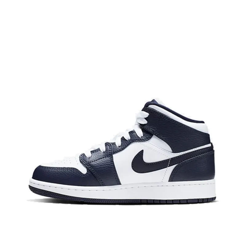 Air Jordan 1 Mid Obsidian (GS) (554725-174)