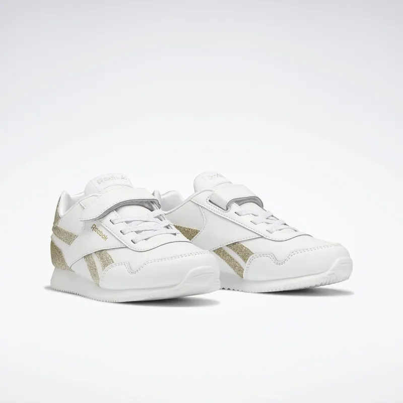 Reebok Royal Classic Jog 3 Schoenen Cloud White / Cloud White / Gold Metallic