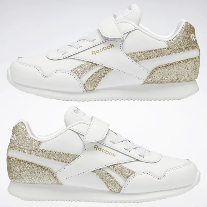 Reebok Royal Classic Jog 3 Schoenen Cloud White / Cloud White / Gold Metallic