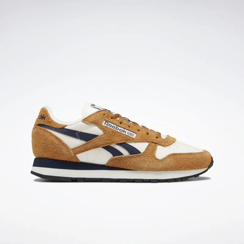 Reebok Classic Leather Schoenen Chalk / Wild Brown / Vector Navy