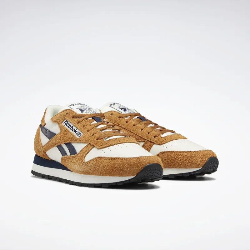 Reebok Classic Leather Schoenen Chalk / Wild Brown / Vector Navy