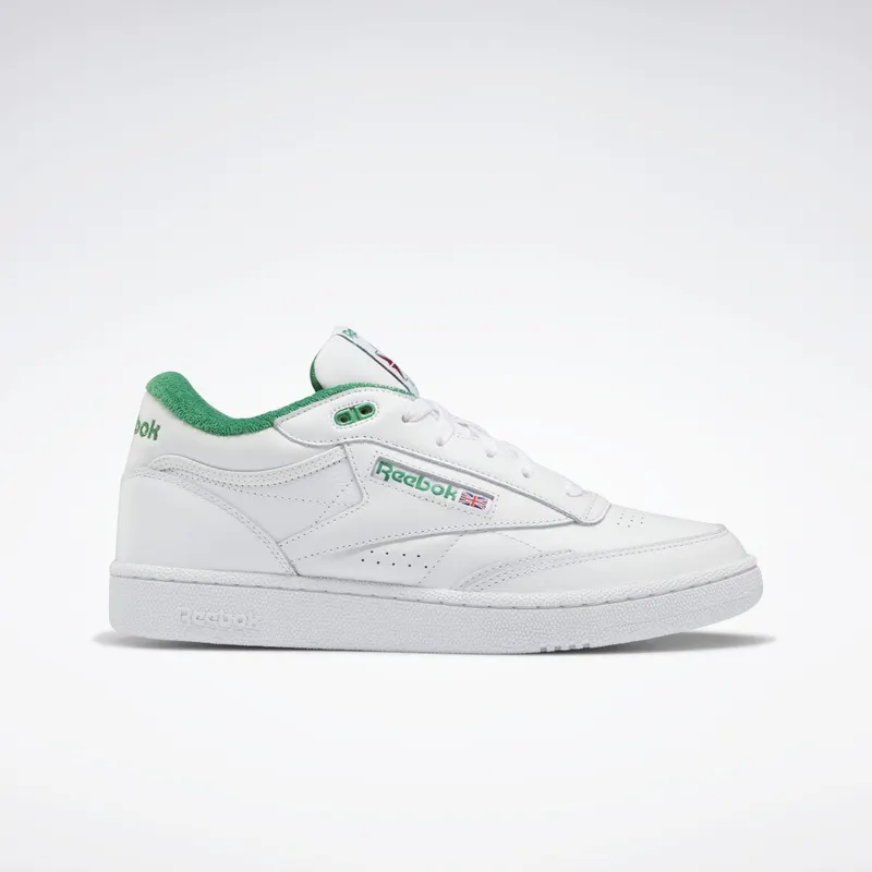 Reebok Club C Mid II Schoenen Cloud White / Cloud White / Glen Green