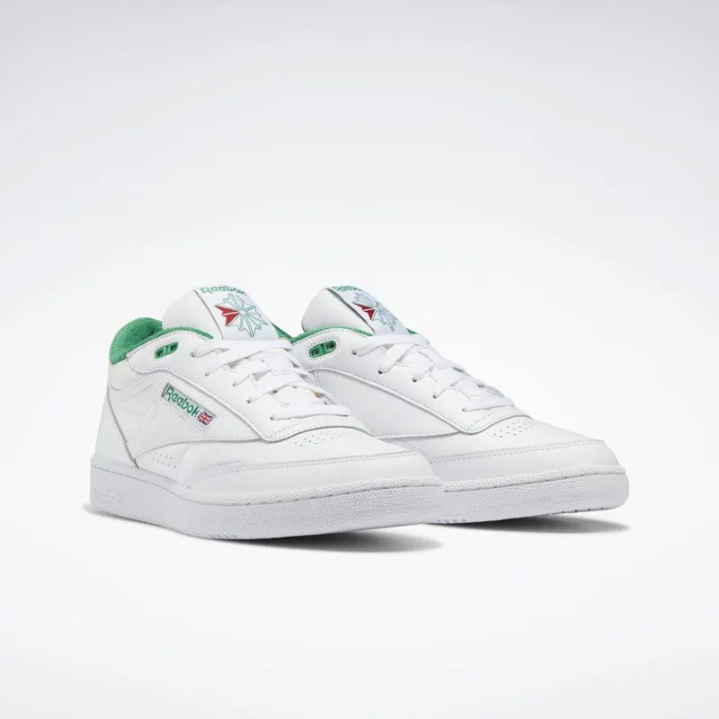 Reebok Club C Mid II Schoenen Cloud White / Cloud White / Glen Green
