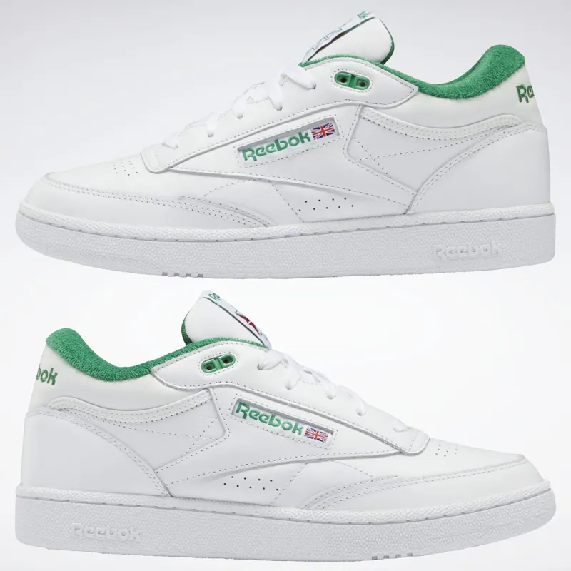 Reebok Club C Mid II Schoenen Cloud White / Cloud White / Glen Green