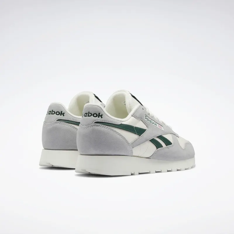 Reebok Classic Leather Schoenen Pure Grey 3 / Dark Green / Chalk