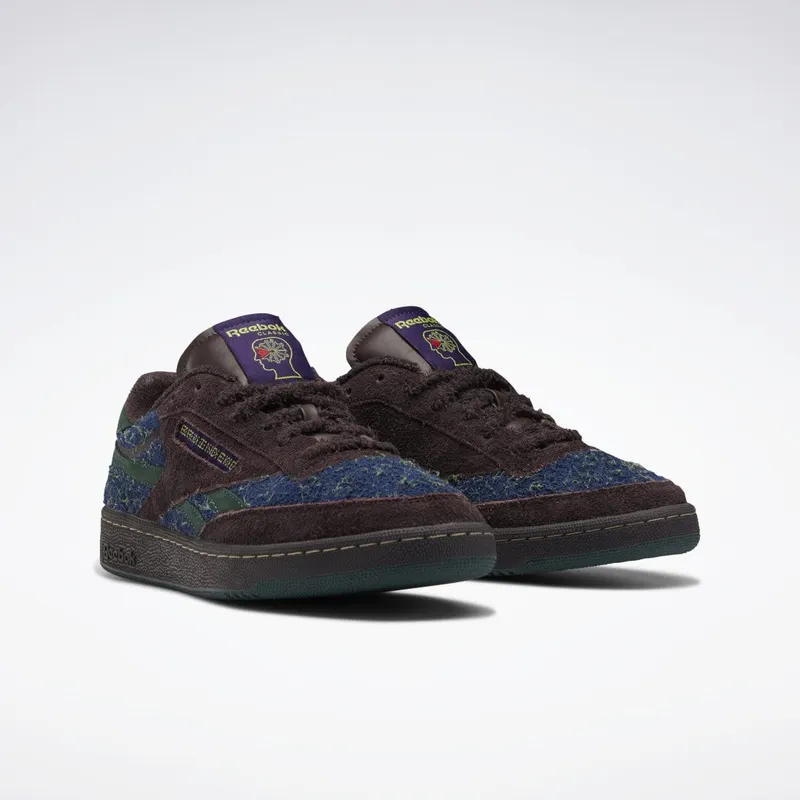 Reebok Braindead Club C Revenge Schoenen Purple Abyss / Dark Forest / Batik Blue