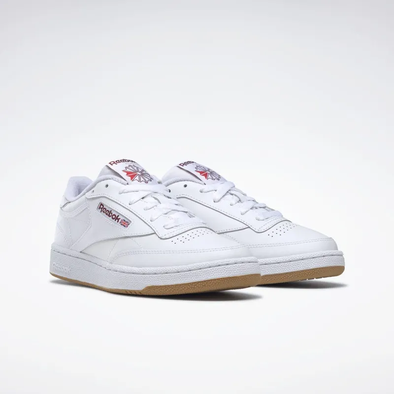 Reebok Club C 85 Schoenen Cloud White / Classic Burgundy / Reebok Lee 3