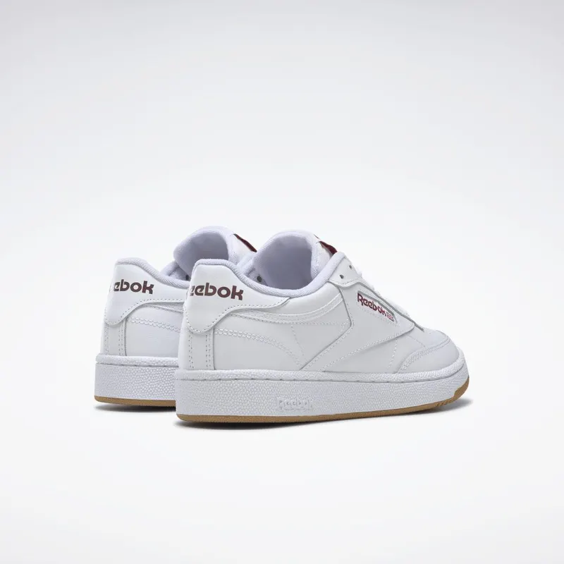 Reebok Club C 85 Schoenen Cloud White / Classic Burgundy / Reebok Lee 3