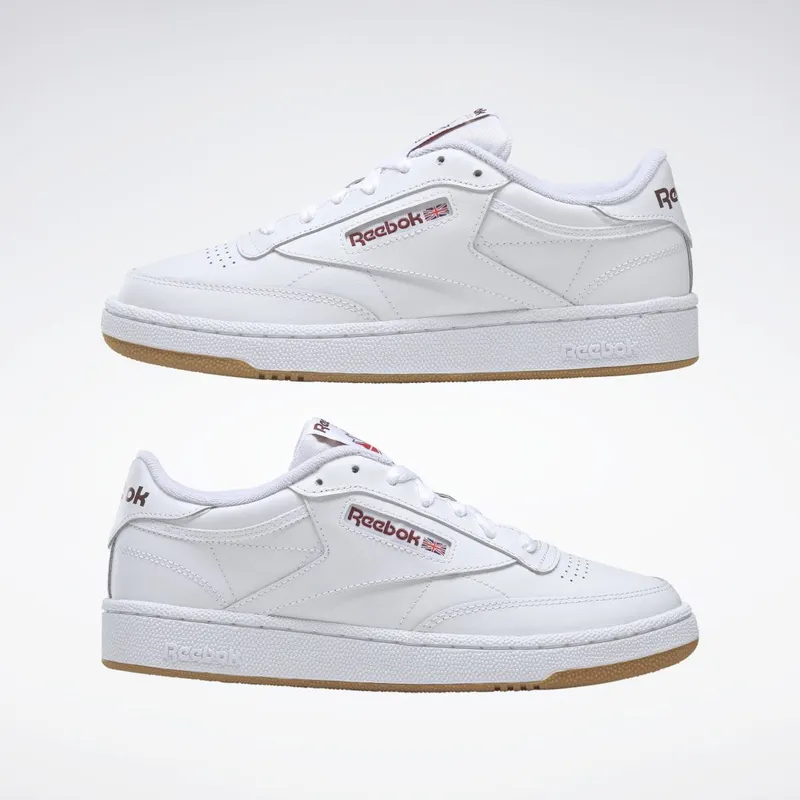 Reebok Club C 85 Schoenen Cloud White / Classic Burgundy / Reebok Lee 3