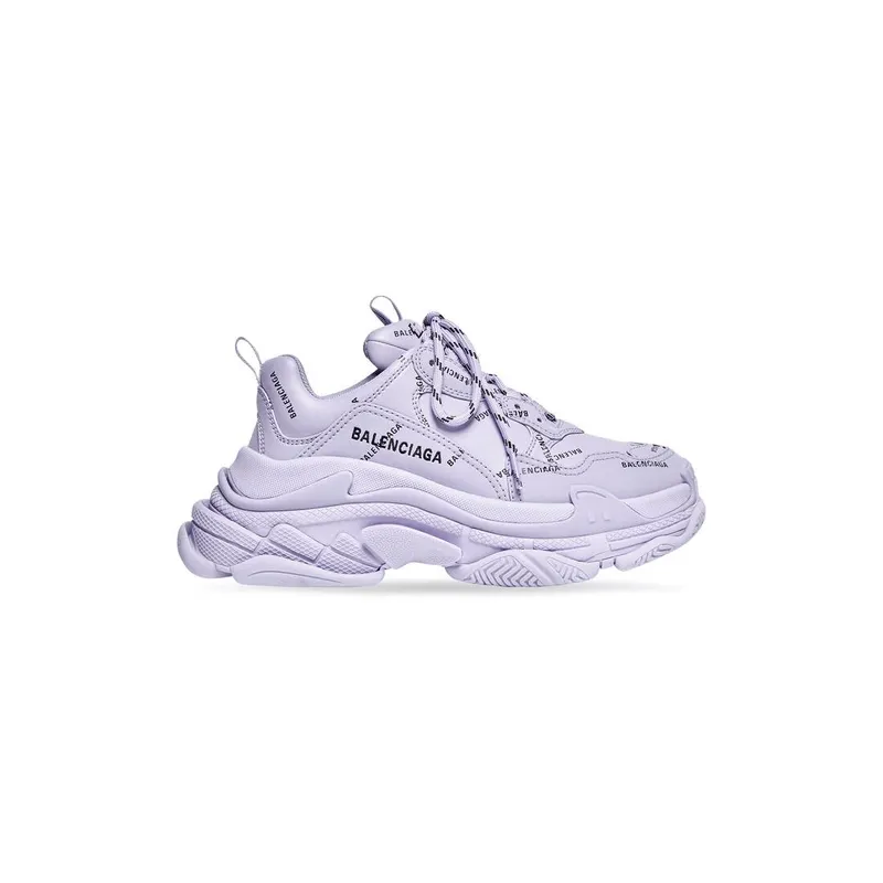 Balenciaga Triple S Trainers Allover Logo Lilac (524039W2FA15510)