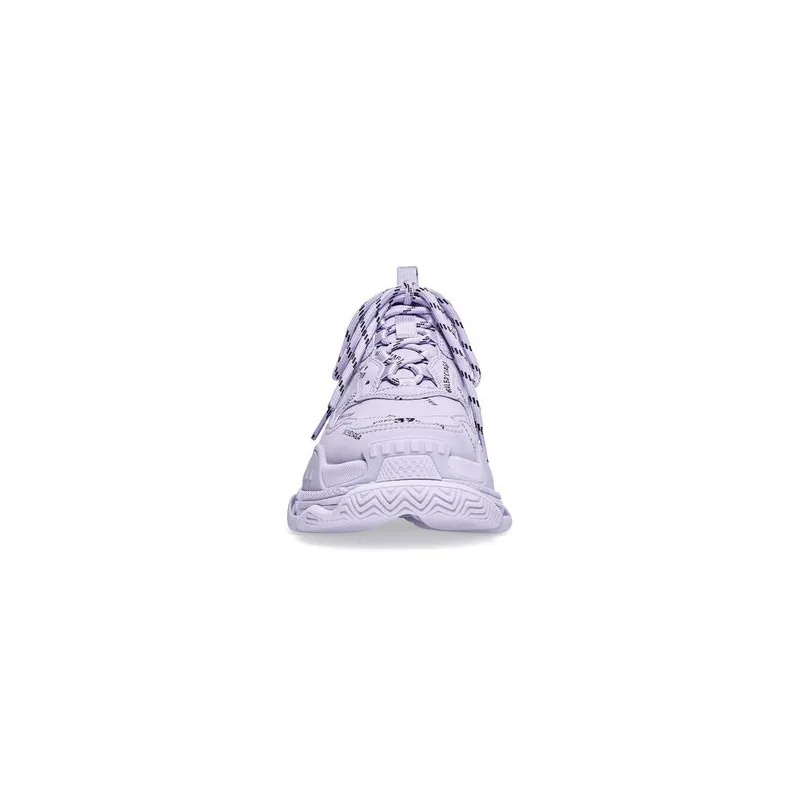 Balenciaga Triple S Trainers Allover Logo Lilac (524039W2FA15510)
