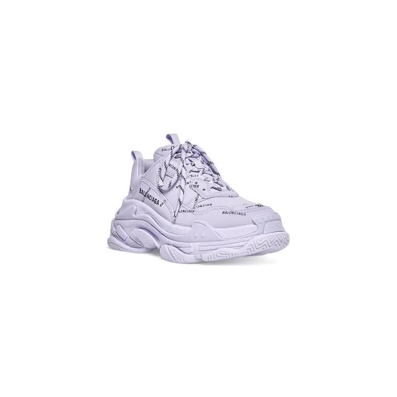 Balenciaga Triple S Trainers Allover Logo Lilac (524039W2FA15510)
