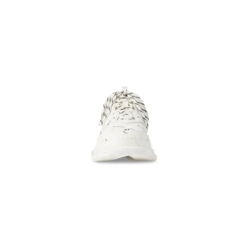 Balenciaga Triple S Trainers Allover Logo White / Black (524039W2FA19010)