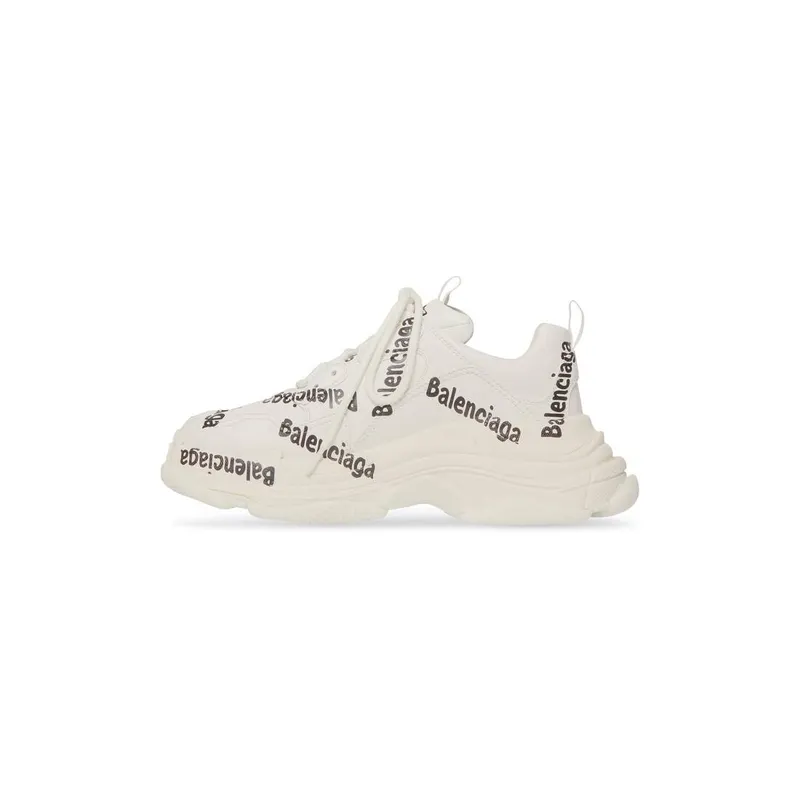 Balenciaga Triple S Logotype Trainers White (524039W2FAB9010)