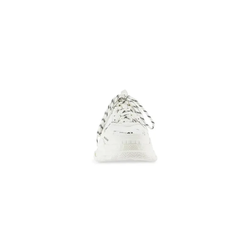 Balenciaga Triple S Trainers Allover Logo White / Black (536737W2FA19010)