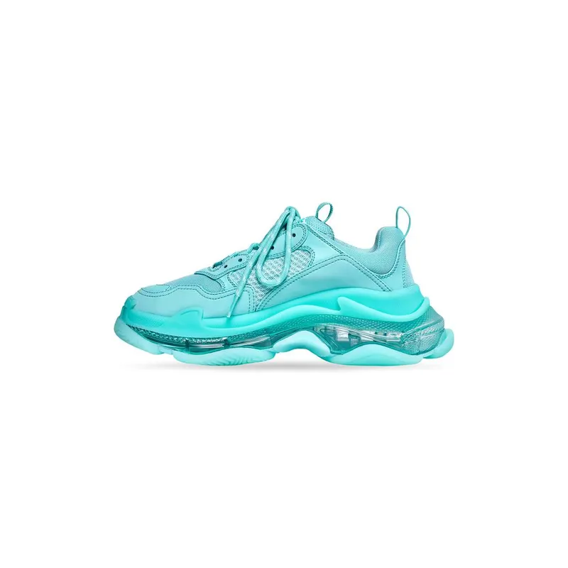 Balenciaga Triple S Clear Sole Trainers Turquoise (541624W2GA14590)