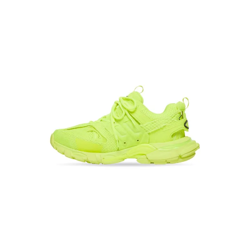 Balenciaga Track Trainers In Full Mesh Fluo Yellow (542023W3RD27510)