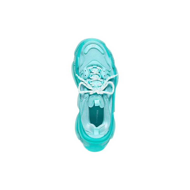 Balenciaga Triple S Clear Sole Trainers Turquoise (544351W2GA14590)