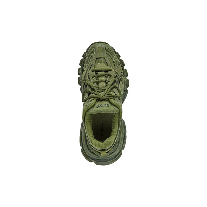 Balenciaga Track.2 Trainers In Canvas Kaki (568615W3RG33810)