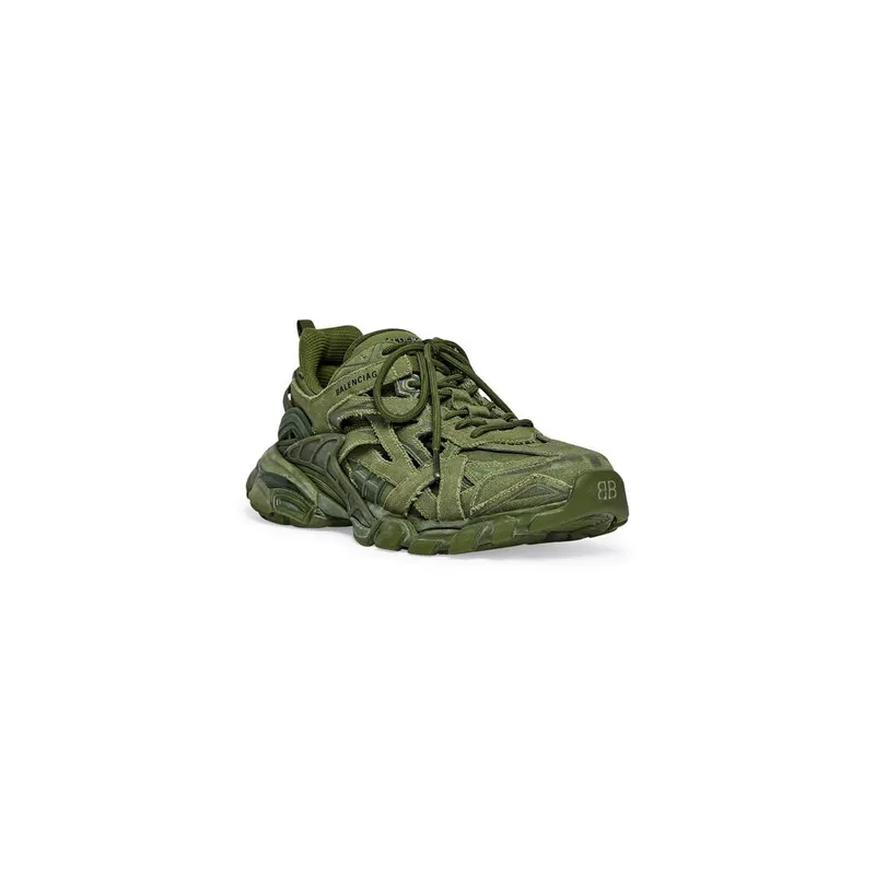 Balenciaga Track.2 Trainers In Canvas Kaki (568615W3RG33810)