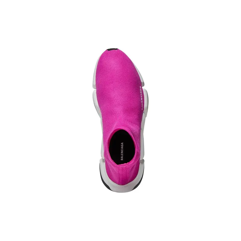 Balenciaga Speed 2.0 Recycled Knit Trainers With Bicolor Sole Dark Pink (617196W2DB25395)