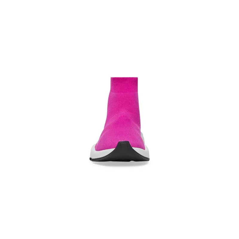 Balenciaga Speed 2.0 Recycled Knit Trainers With Bicolor Sole Dark Pink (617196W2DB25395)