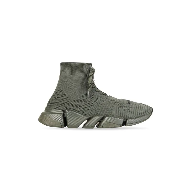 Balenciaga Speed 2.0 Lace-up Recycled Knit Trainers Green (617258W2DB13111)