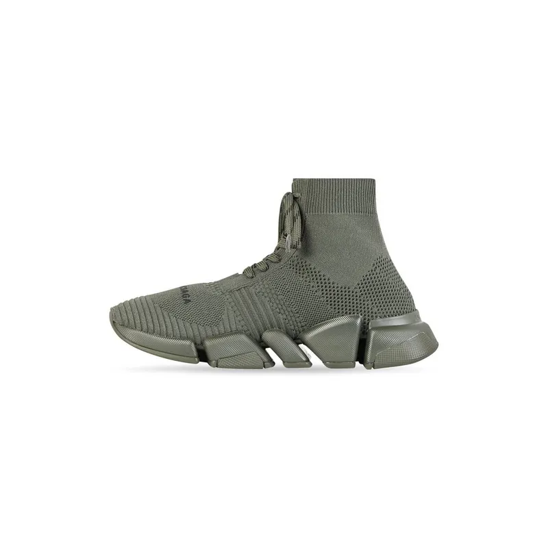 Balenciaga Speed 2.0 Lace-up Recycled Knit Trainers Green (617258W2DB13111)