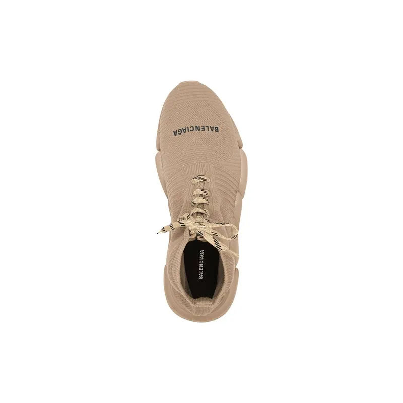 Balenciaga Speed 2.0 Lace-up Recycled Knit Trainers Beige (617258W2DB19710)