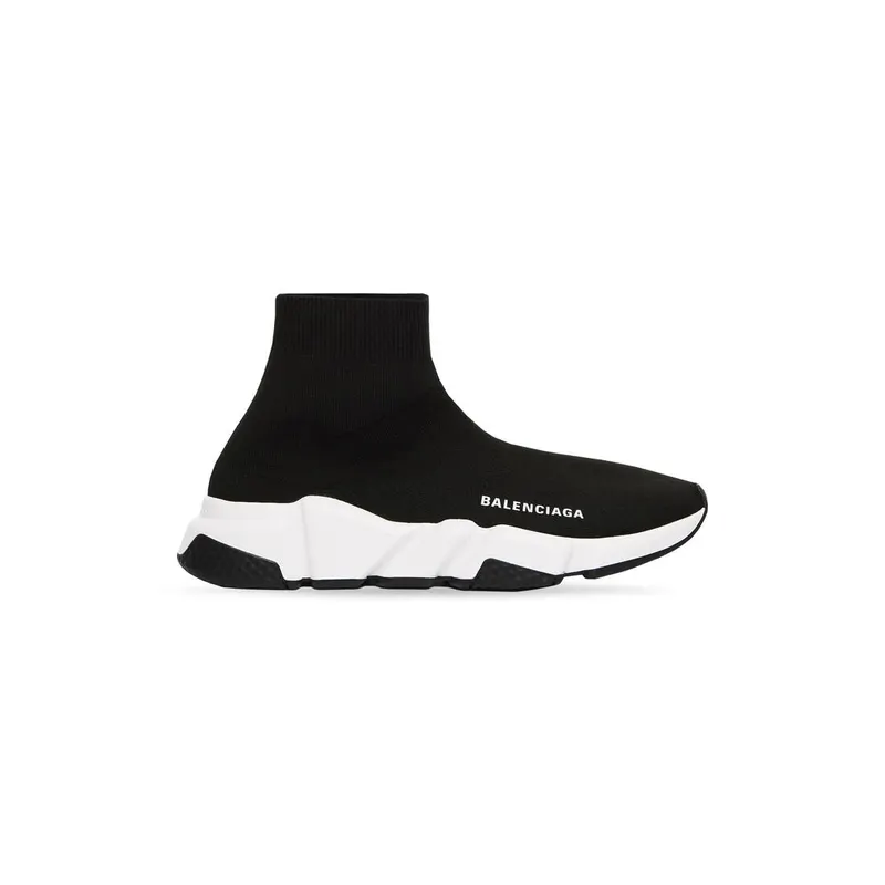 Balenciaga Speed Recycled Knit Trainers Black / White (645056W2DBQ1015)
