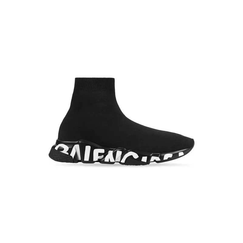 Balenciaga Speed Graffiti Trainers Black / White (645334W2DB71006)