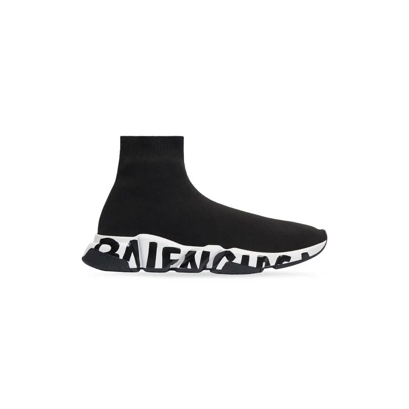 Balenciaga Speed Graffiti Trainers Black / White (645334W2DB71015)