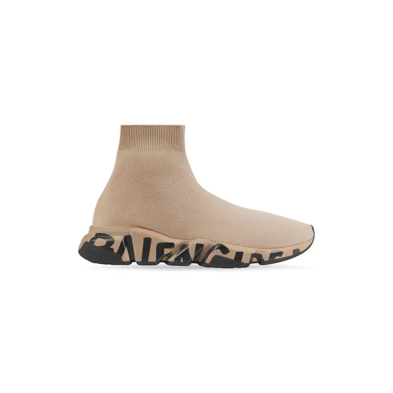 Balenciaga Speed Graffiti Trainers Beige (645334W2DB79710)