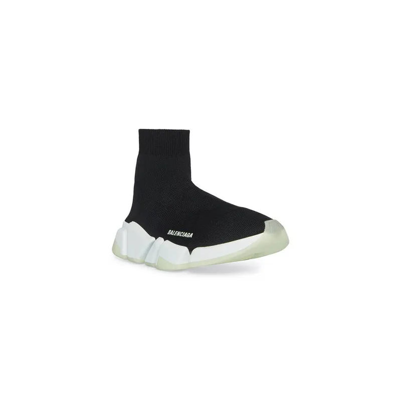 Balenciaga Speed 2.0 Recycled Knit Trainers Glow In The Dark Black (654020W2DB81098)
