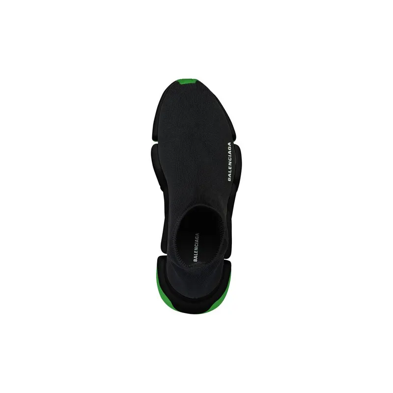 Balenciaga Speed 2.0 Clear Sole Recycled Knit Sneaker Black (654020W2DI81038)