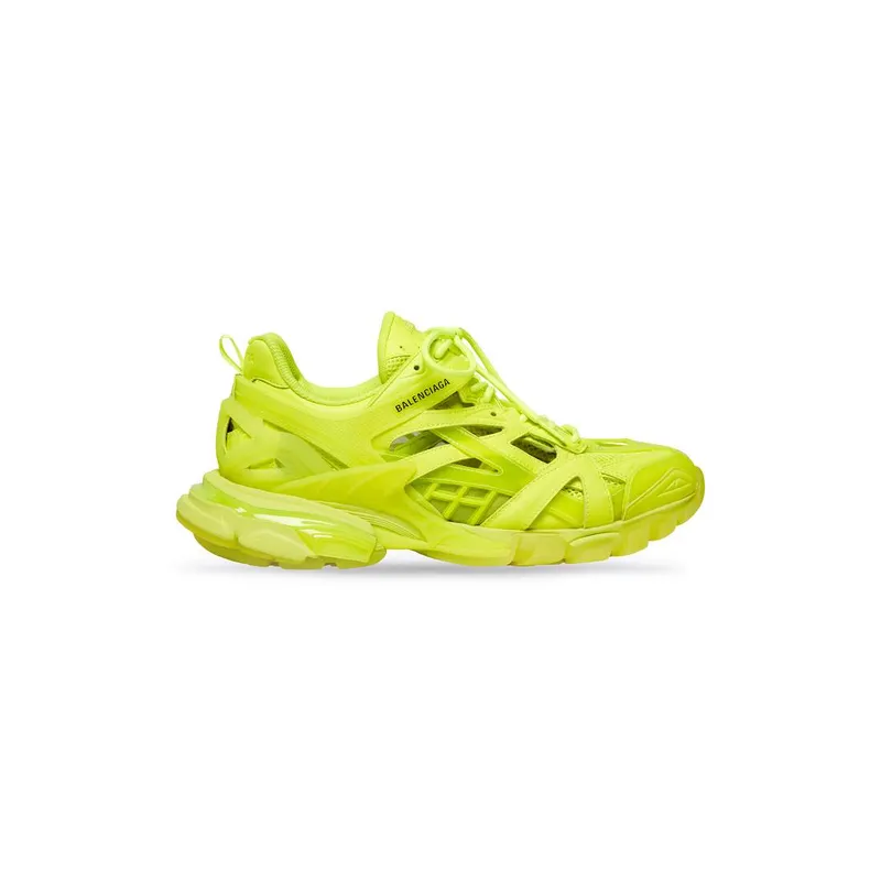 Balenciaga Track.2 Clear Sole Trainers Fluo Yellow (668823W3CT27510)