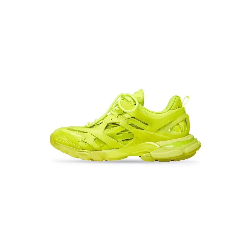 Balenciaga Track.2 Clear Sole Trainers Fluo Yellow (668823W3CT27510)