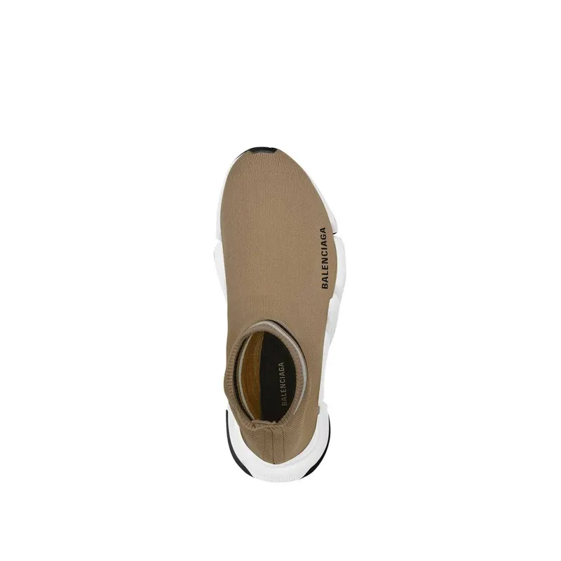 Balenciaga Speed 2.0 Recycled Knit Trainers With Stripes Beige (674608W2F619119)