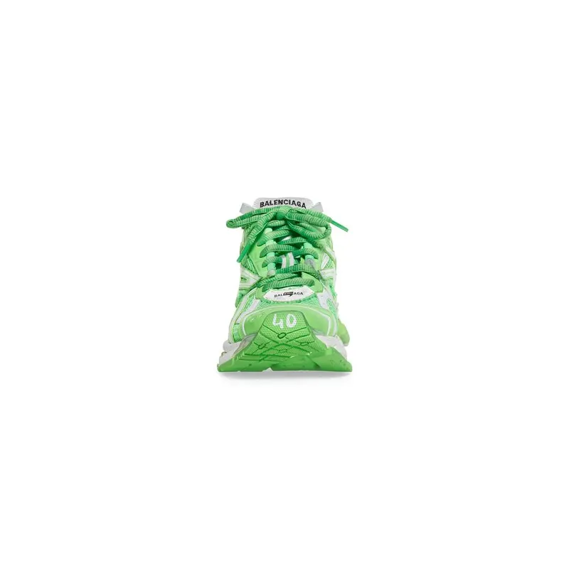 Balenciaga Runner Trainers Fluo Green (677403W3RBM3590)