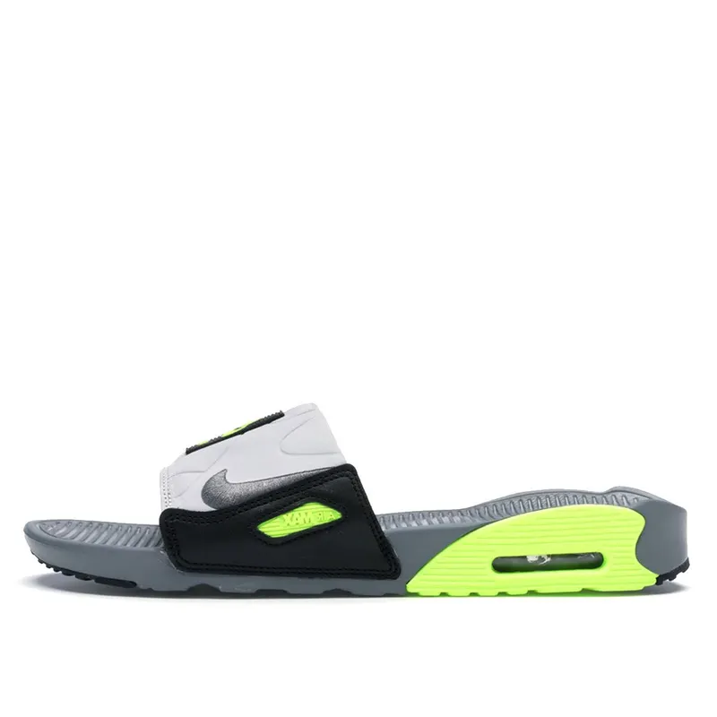 Nike Air Max 90 Slide Smoke Grey Volt Black (BQ4635-001)