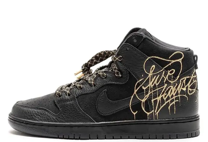 Nike SB x FAUST Dunk High Black Gold (DH7755-001)