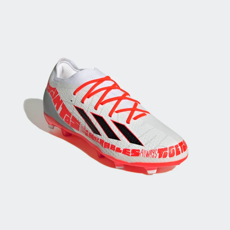 adidas X Speedportal Messi.1 Firm Ground Voetbalschoenen Cloud White / Core Black / Solar Red (GW8389)