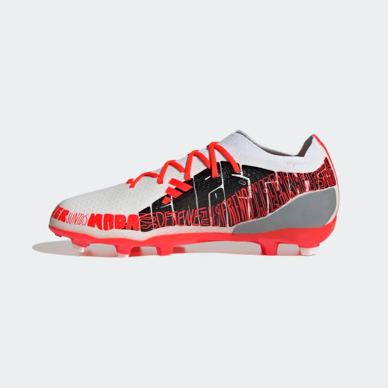 adidas X Speedportal Messi.1 Firm Ground Voetbalschoenen Cloud White / Core Black / Solar Red (GW8389)