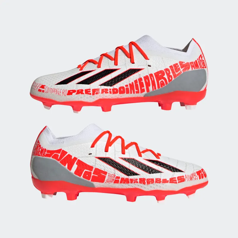 adidas X Speedportal Messi.1 Firm Ground Voetbalschoenen Cloud White / Core Black / Solar Red (GW8389)